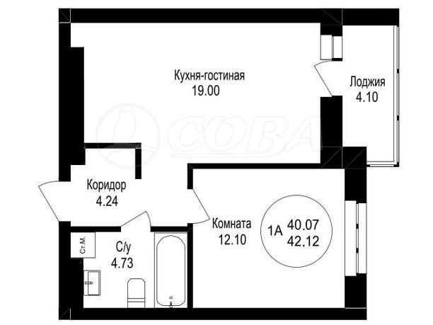 1 комнатная квартира  в новом доме,  в Заречном 5 мкрн., ЖК Авторский проект  Опера, г. Тюмень