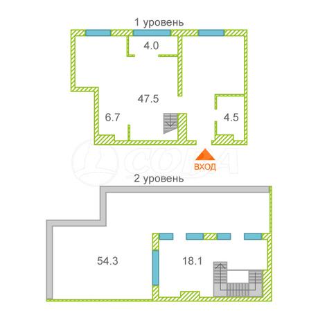 3 комнатная квартира  в районе Суходолье, ул. Михаила Сперанского, 45, ЖК «Видный», г. Тюмень