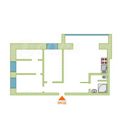 3 комнатная квартира  в районе Южный 2 / Чаплина, ул. Николая Чаплина, 119, г. Тюмень