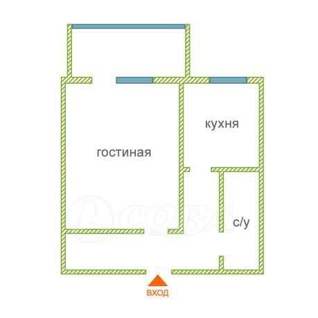 1 комнатная квартира  в районе ТРЦ Аура, ул. Александра Усольцева, 26, г. Сургут