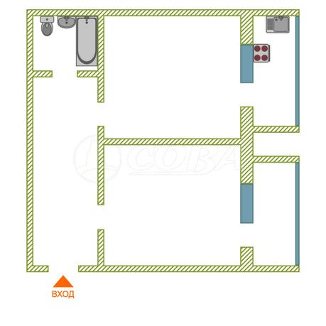 2 комнатная квартира  в районе Центр: Технопарк, ул. Мельникайте, 115, г. Тюмень
