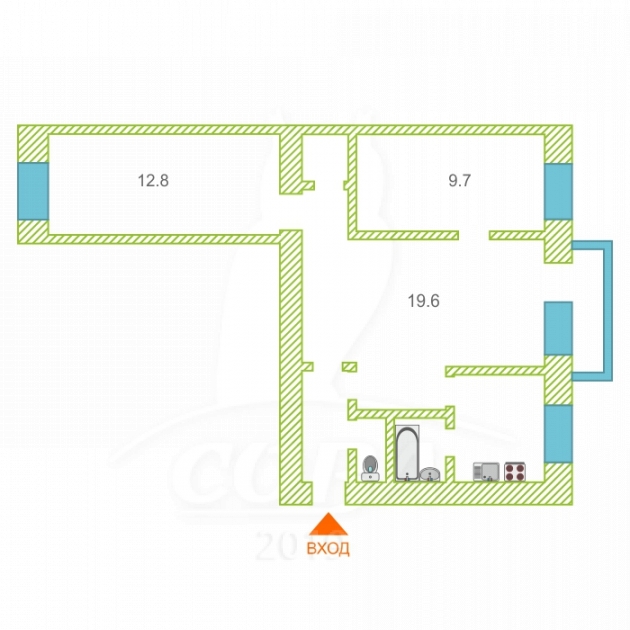 3 комнатная квартира  в районе Центр: Драмтеатр, ул. Республики, 88, г. Тюмень
